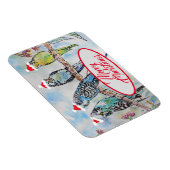 クリスマスサンタブジーズおもしろいバードカード マグネット (右側)