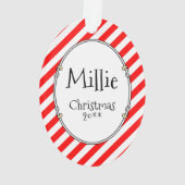 クリスマスサンタブラックラブラドールリトリエバーキュート オーナメント (裏面)