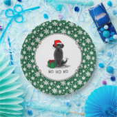 クリスマスサンタブラックラブラドールリトリエバーキュート ペーパープレート (パーティー)