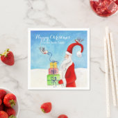 クリスマスサンタベアリングギフト紙ナプキン スタンダードカクテルナプキン (インサイチュ)