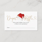 クリスマスサンタベビーおむつラッフルエンクロージャカード 名刺 (正面)