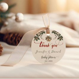 クリスマスサンタベビーウィンターレッドグリーンベビーシャワー フェイバータグ