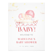 クリスマスサンタベビーガールシャワーへようこそ フォトプリント            (正面)