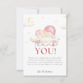 クリスマスサンタベビーガールシャワーサンキューカード サンキューカード (正面)