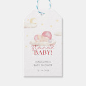 クリスマスサンタベビーガールシャワー ギフトタグ (正面)