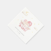 クリスマスサンタベビーガールシャワー スタンダードカクテルナプキン (角)