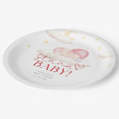 クリスマスサンタベビーガールシャワー ペーパープレート (アングル)