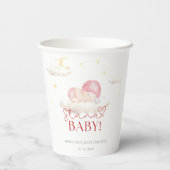 クリスマスサンタベビーガールシャワー 紙コップ (裏面)