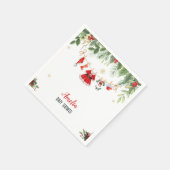 クリスマスサンタベビーガール服ベビーシャワー スタンダードカクテルナプキン (角)