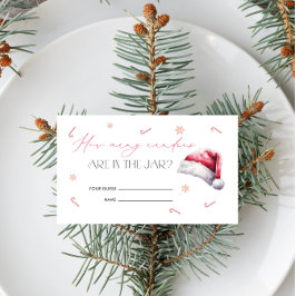 クリスマスサンタベビーキャンディカードの数を推測 エンクロージャーカード