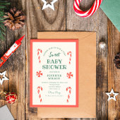 クリスマスサンタベビーキャンディスウィートベビーベビーシャワー 招待状