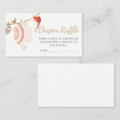 クリスマスサンタベビーシャワーおむつラッフル エンクロージャーカード (正面/裏面)
