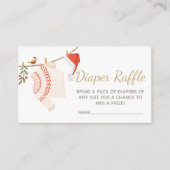 クリスマスサンタベビーシャワーおむつラッフル エンクロージャーカード (正面)