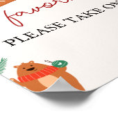 クリスマスサンタベビーシャワーが好意でサインを ポスター (角)