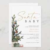 クリスマスサンタベビーシャワークリスマス 招待状 (正面/裏面)