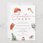 クリスマスサンタベビーシャワークリスマス 招待状 (正面)