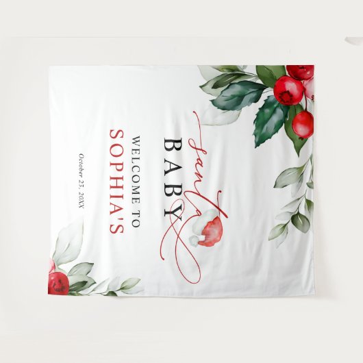 クリスマスサンタベビーシャワータペストリー タペストリー (正面(横))