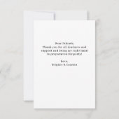 クリスマスサンタベビーシャワーフラットサンキューカード サンキューカード (裏面)