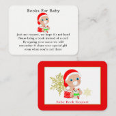 クリスマスサンタベビーシャワーブックリクエストのエンクロージャー エンクロージャーカード (正面/裏面)