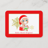 クリスマスサンタベビーシャワーブックリクエストのエンクロージャー エンクロージャーカード (裏面)