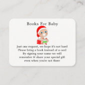 クリスマスサンタベビーシャワーブックリクエストのエンクロージャー エンクロージャーカード (正面)