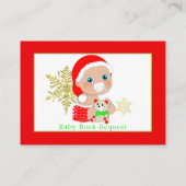 クリスマスサンタベビーシャワーブックリクエスト エンクロージャーカード (裏面)