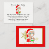 クリスマスサンタベビーシャワーブックリクエスト エンクロージャーカード (正面/裏面)