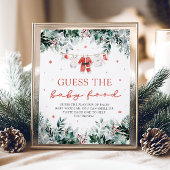 クリスマスサンタベビーシャワーベビーの食べ物を推測 ポスター