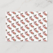 クリスマスサンタベビーシャワーベビー用の本 エンクロージャーカード (裏面)