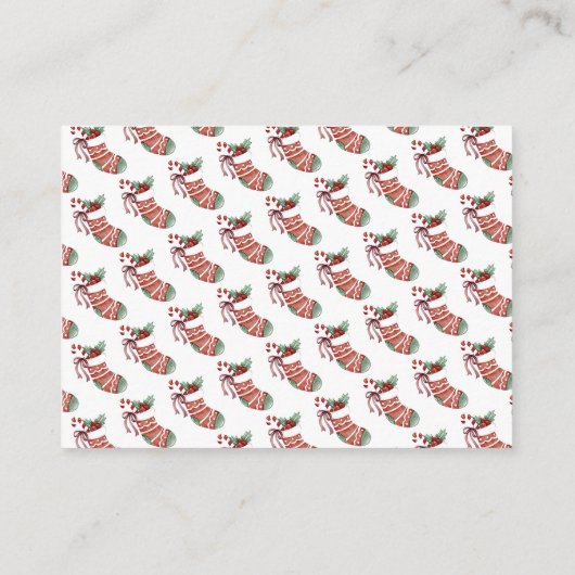 クリスマスサンタベビーシャワーベビー用の本 エンクロージャーカード (裏面)