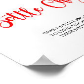 クリスマスサンタベビーシャワーボトルチュグサイン ポスター (角)