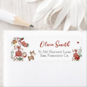 クリスマスサンタベビーシャワー差出人住所ラベル ラベル (インサイチュ)