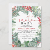 クリスマスサンタベビーシャワー招待状 招待状 (正面)