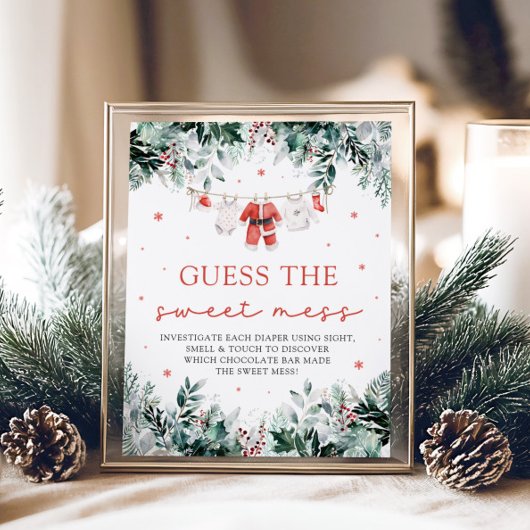 クリスマスサンタベビーシャワー甘い混乱を推測 ポスター