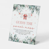 クリスマスサンタベビーシャワー甘い混乱を推測 台座サイン (正面)