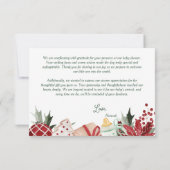 クリスマスサンタベビーシャワー サンキューカード (裏面)