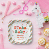 クリスマスサンタベビーシャワー ペーパープレート (パーティー)
