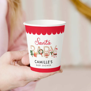 クリスマスサンタベビーシャワー 紙コップ