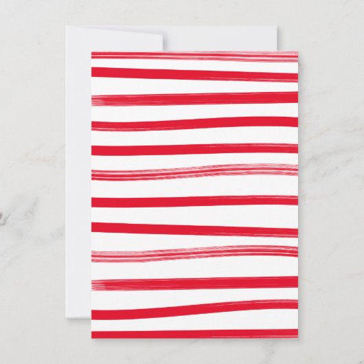 クリスマスサンタベビージェンダーが赤ちゃんシャワーを明かす 招待状 (裏面)