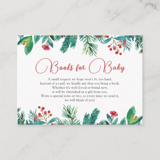 クリスマスサンタベビージェンダーニュートラルベビー本 エンクロージャーカード (正面)