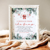 クリスマスサンタベビーバンプサインからのメッセージ ポスター