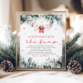 クリスマスサンタベビーバンプサインからのメッセージ ポスター