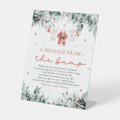 クリスマスサンタベビーバンプサインからのメッセージ 台座サイン (正面)