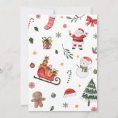 クリスマスサンタベビーベビーシャワー 招待状 (裏面)