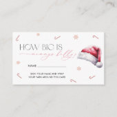 クリスマスサンタベビーママのお腹の大きさ エンクロージャーカード (正面)