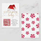 クリスマスサンタベビーレジストリエンクロージャカード 名刺 (正面/裏面)