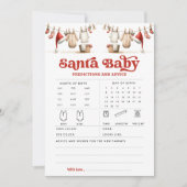 クリスマスサンタベビー予測アドバイスゲームカード 招待状 (正面)