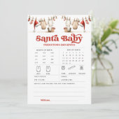 クリスマスサンタベビー予測アドバイスゲームカード 招待状 (スタンド正面)