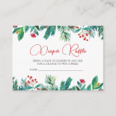 クリスマスサンタベビー性中立おむつラッフル エンクロージャーカード (正面)