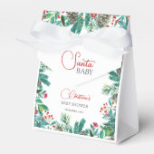 クリスマスサンタベビー男女中立ベビーシャワー フェイバーボックス (正面サイド)